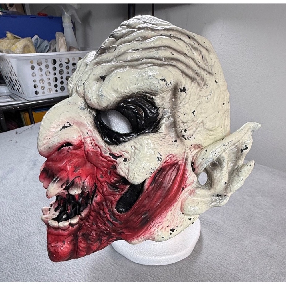 Gemmy 2013 Zombie Goblin Monster Halloween Mask Adult Full Head Horror Costume